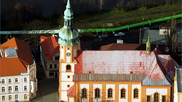 Kostel sv. Jakuba Vtího na Starém námstí v Sokolov.