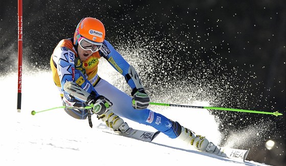 NAPLNO. Amerian Ted Ligety vyhrál obí slalom v Kranjske Goe.