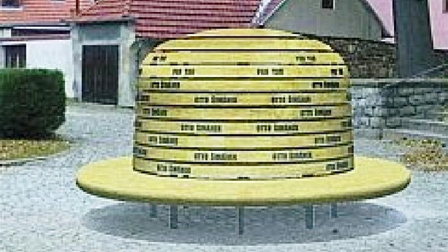 V centru Tet bude stt lavika ve tvaru slavn buinky pohdkov postavy Pana Tau.