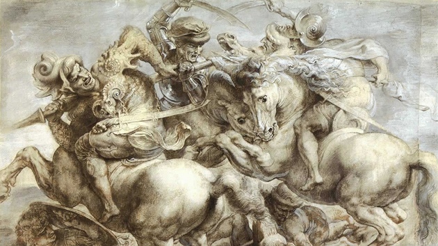 Pieter Paul Rubens: Kopie fresky Bitva u Anghiari Leonarda da Vinciho