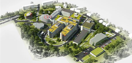 Vizualizace modernizovanho arelu nemocnice v Nchod