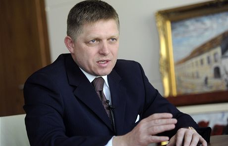 Nastupující slovenský premiér Robert Fico pi rozhovoru pro agenturu Reuters