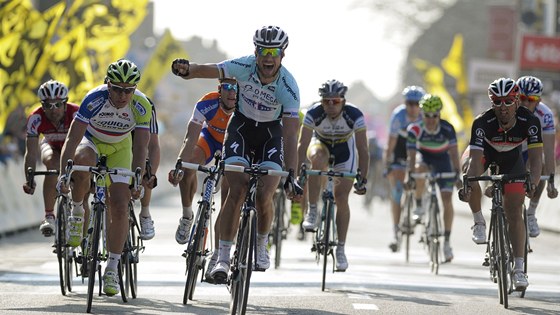 PRVNÍ V CÍLI. Do konce závodu Gent-Wevelgem dorazil jako první domácí závodník