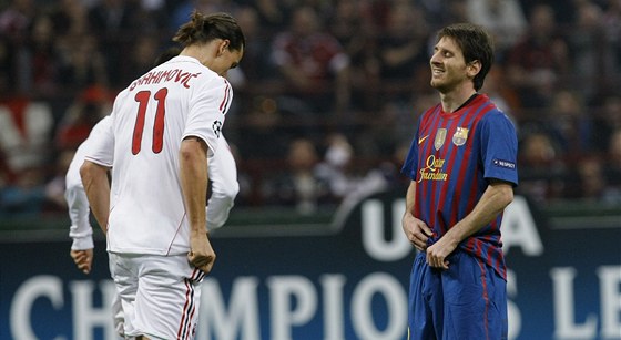 Kanonýi Ibrahimovic a Messi vyli v prvním tvrtfinálovém duelu Ligy mistr AC Milán - Barcelona (0:0) naprázdno, proIlán