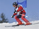 Josef Va na trati obho slalomu.