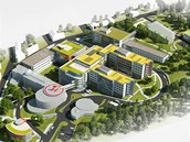 Vizualizace modernizovaného areálu nemocnice v Náchodě Vizualizace modernizovaného areálu nemocnice v Náchodě