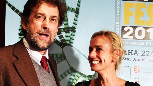 Italsk filma Nanni Moretti a francouzsk hereka Sandrine Bonnairov pevzali v vodu Febiofestu Kristiny, ceny za pnos kinematografii (Praha, 22. bezna 2012).