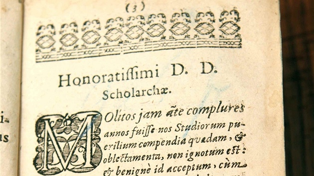 Muzeum Komenskho v Perov zskalo jeden ze ty na svt dochovanch exempl prvnho vydn Komenskho spisu Schola ludus (kola hrou) z roku 1656.