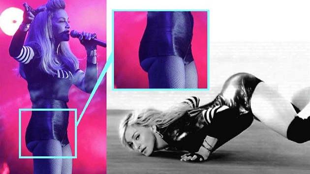 Madonna na koncert v Miami a ve videoklipu Girls Gone Wild 