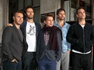 Kapela Take That: Gary Barlow, Howard Donald, Mark Owen, Jason Orange a Robbie...