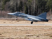 Jas-39 Gripen vdskch vzdunch sil na cvien Lion Effort ve vdskm Ronneby