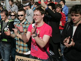 Místo parku parkovit, poadovali úastníci demonstrace v hradeckých...