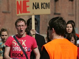 Místo parku parkovit, poadovali úastníci demonstrace v hradeckých...