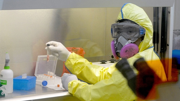 Práce s chřipkovým virem v laboratoři s vysokým stupněm zabezpečení (v tomto Práce s chřipkovým virem v laboratoři s vysokým stupněm zabezpečení (v tomto
