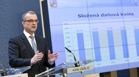 Miroslav Kalousek pi schvalování úsporného balíku na vlád (duben 2012)