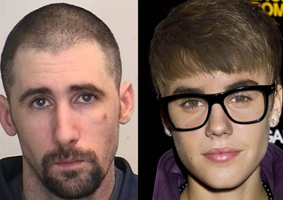 Lee Moir (vlevo) se na internetu vydával z zpváka Justina Biebera