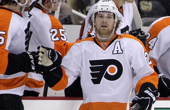 HATTRICK. Mezi opory Philadelphie patil jednoznan Claude Giroux. Díky nmu...