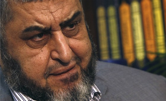 Prezidentský kandidát Muslimského bratrstva Chajrát atir (8. dubna 2012)