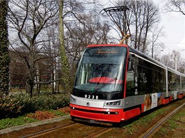 Tramvaj Forcity na testovn v nmeckm mst Chemnitz.