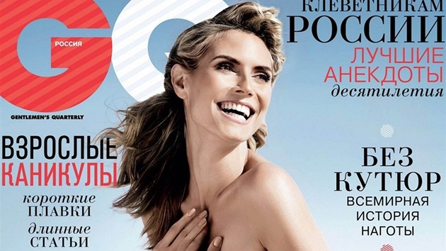 Heidi Klumová na obálce ruského vydání asopisu GQ