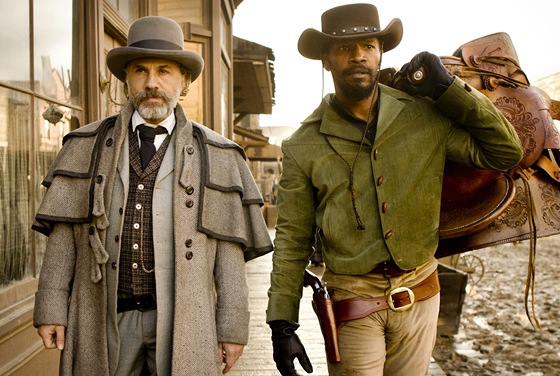 Christoph Waltz a Jamie Foxx ve filmu Nespoutaný Django