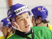 Jan Kov na trninku hokejov reprezentace