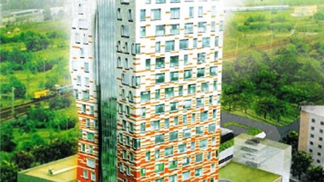Vizualizace nejvy budovy R - mrakodrapu AZ Tower v Brn.