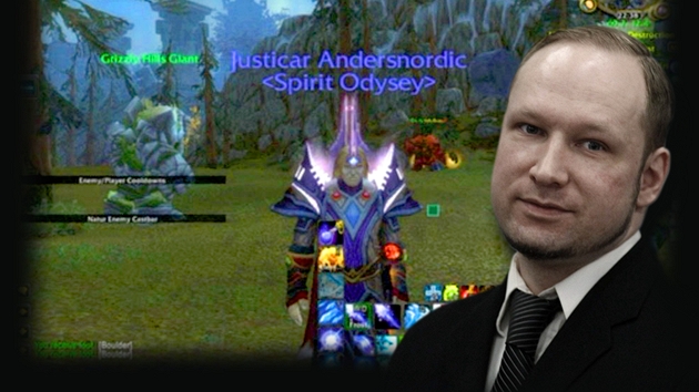 Norský extremista Anders Breivik a jeho postava z poítaové hry World of