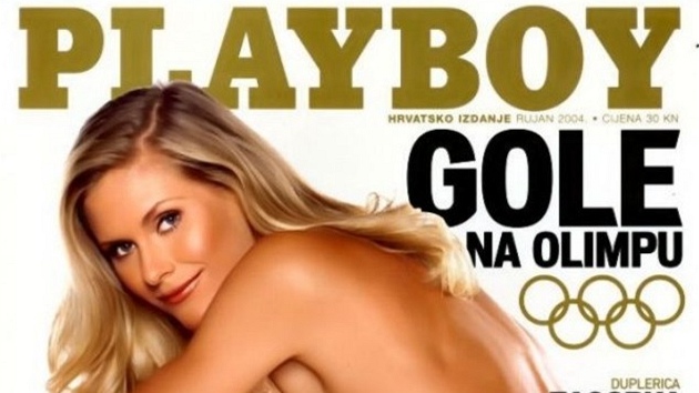 Obálka chorvatské verze asopisu Playboy s Amy Acuffovou