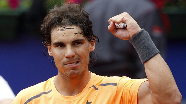 ASTN VTZ. panlsk tenista Rafael Nadal se raduje z postupu do finle na turnaji v Barcelon.