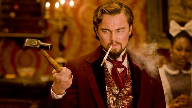 Leonardo DiCaprio ve filmu Nespoutaný Django z roku 2012