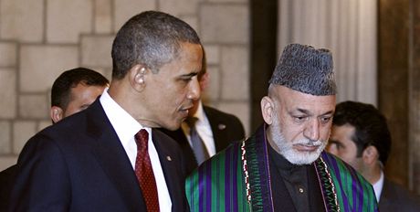 Americký prezident Barack Obama se svým afghánským protjkem Hamídem Karzáím