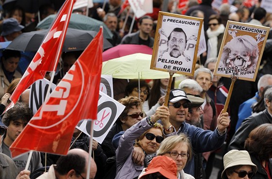 Obyvatelm Madridu se nelíbí zejména sílící krize v eurozón a vysoká úrove