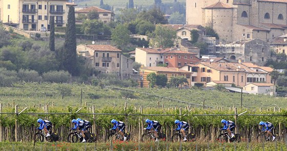 Formace Garmin uhání k triumfu v týmové asovce na Giro d´Italia 2012