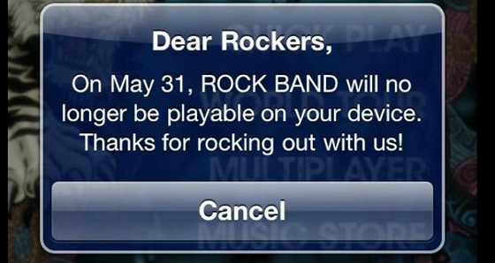 ROCK BAND na iOS koní.