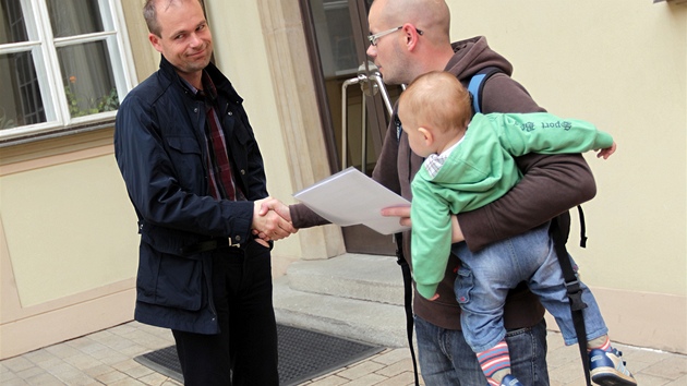 Na nádvoí Nové radnice v Brn se konal happenning sdruení Brno kulturní,