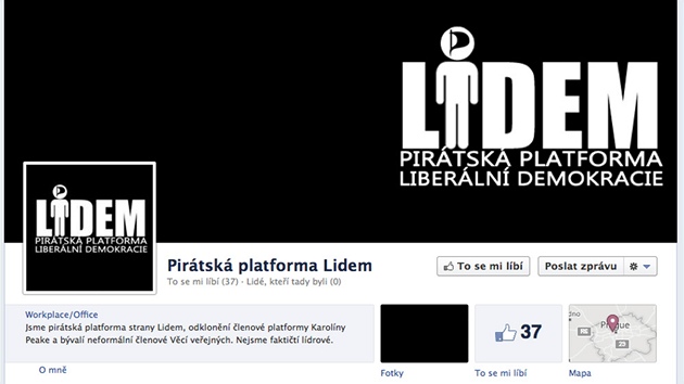 Neoficiální fan stránka politické platformy Lidem na Facebooku