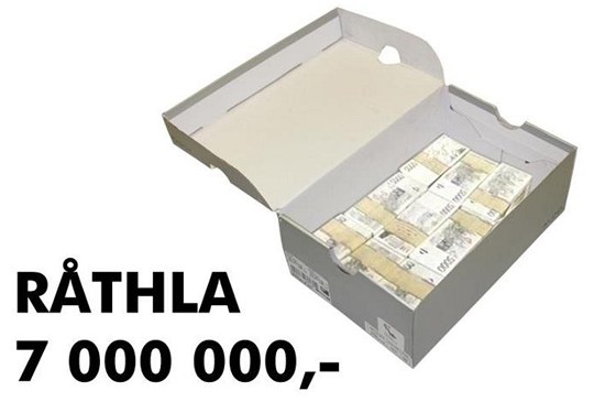 Krabice pro VIP Rathla pipomíná sortiment obchodního domu s nábytkem IKEA.