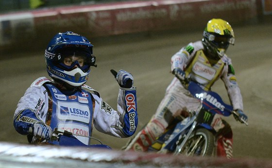 Takto slavil dánský plochodráník Nicki Pedersen loský triumf v Praze.