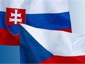 Česká a slovenská vlajka Česká a slovenská vlajka