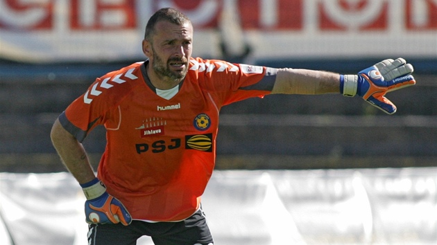 jihlavský gólman Jaromír Blažek jihlavský gólman Jaromír Blažek