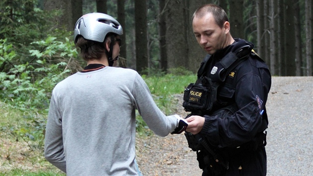 Policie kontrolovala v Beskydech i cyklisty.