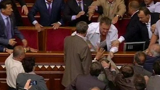 Rvaka v ukrajinském parlamentu