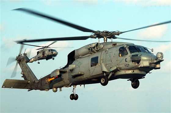 Seahawk SH-60B U.S. Navy pouívá také falené souástky (ilustraní foto).