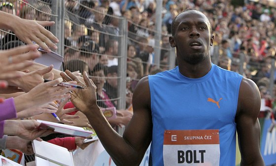 Usain Bolt na loské mítinku Zlatá tretra