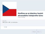 Strnka nazvan "Modlme se za leteckou havrii slovenskho hokejovho tmu" na