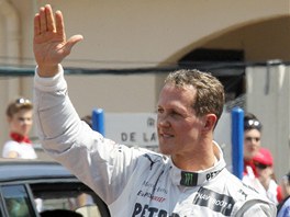 Michael Schumacher zdrav divky pot, co ovldl kvalifikaci na Velkou cenu