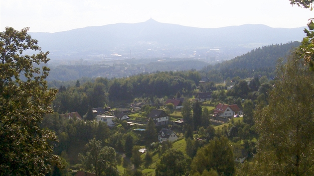 Pohled na Liberec od Liberecké výiny