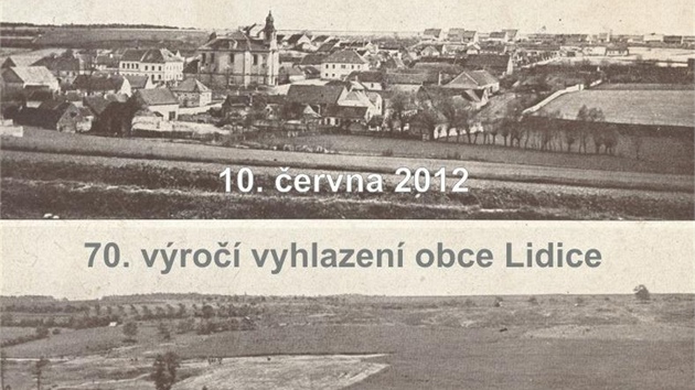 Srovnávací celkový snímek Lidic ped a po jejich zniení. Lidice byly po válce...