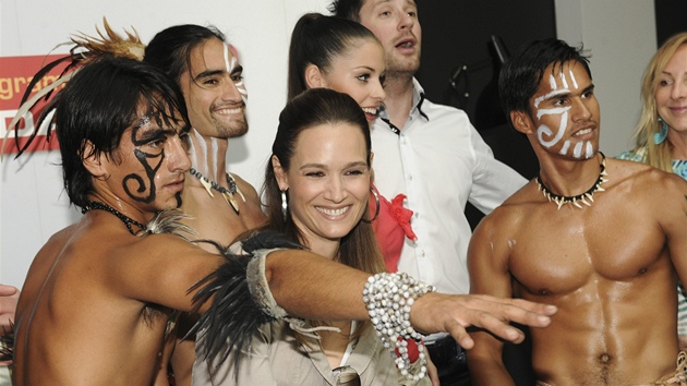 Klra Dolealov s mui z Rapa Nui